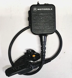 OEM Motorola NMN6251A XTS5000 XTS PSM PTT Altavoz Remoto Micrófono 18” Recto con Clip - Imagen 1 de 8
