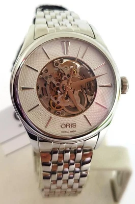 Ladie S/Steel ORIS Skeleton Automatic Watch Ref 01 560 7724 4051-07 8 17 79 - Image 1 of 4