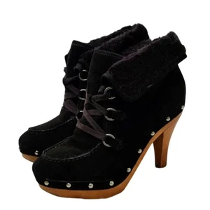 Vintage Guess Wooden heel booties sz 9.5 - Picture 1 of 8