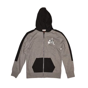 NIKE JORDAN NEW $60 Jumpman Classic Full Zip Hoodie Carbon Heather Boy's Large - Picture 1 of 3