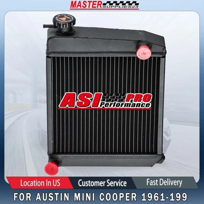 2 Row Radiator For 1961-1969 65 Austin Mini  Mini Cooper 850 0.8L 1.0L 1.3L L4. - Image 1 of 4