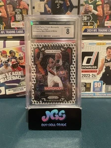 Damian Lillard, Prizm Monopoly Black And White SP CGC 8 - Picture 1 of 2