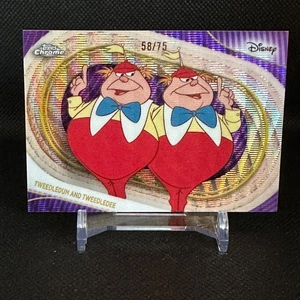 Tweedledee and Tweedledum #179 Purple Wave 58/75 - 2025 Topps Chrome Disney - Picture 1 of 7