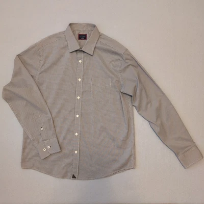 UNTUCKit Ripasso Shirt Mens L Brown Black Tan Plaid Button Down Academic - Image 1 of 4