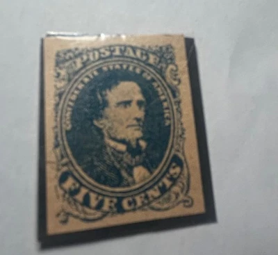 Raro falso Estados Confederados 5 centavos ** 1 sello Foto 1 de 4