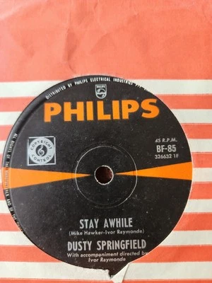 Dusty Springfield "Stay Awhile" 1966 PHILIPS Oz 7" 45rpm - Image 1 of 2