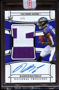 2021 National Treasures Rashod Bateman RPA RC Patch Auto BLACK #/5 Rookie SSP - Picture 1 of 2