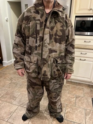 Cabela’s 100% Wool Camo Hunting Outdoors Set Men’s 3XL Coat & Pants Size 52 - Image 1 of 4