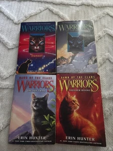 Warriors Erin Hunter Lot of 4 Books The New Prophecy & Dawn of the Clans - Imagen 1 de 7