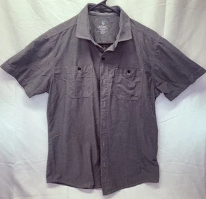 Kuhl Shirt Mens Medium Gray Styk Tapered Fit Button Pocket Casual Hiking Outdoor - Picture 1 of 10