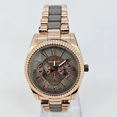 Reloj Mujer Maurices 36MM Esfera Gris Dorado Gris Pulsera Banda 6.5" Batería Nueva Foto 1 de 4