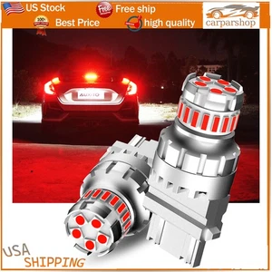 AUXITO 3157 3156 Canbus Red LED Brake Tail Stop Signal Light Bulbs Error Free B - Picture 1 of 9