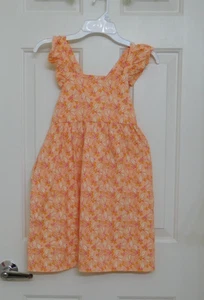 NWT Tea Collection Ruffle Strap Peach Floral Print Dress sz 7 - Picture 1 of 3