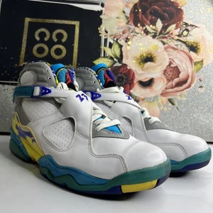 Nike Air Jordan 8 Retro White Aqua (2007) 316836-161 Women's Size 12 men SZ 10.5 - Picture 1 of 12