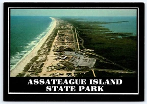 Assateague Island State Park VA MD DE Aerial View Old Continental Postcard - Picture 1 of 2