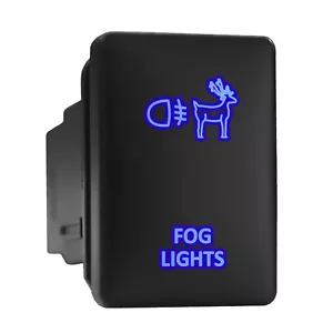 FENDINEBBIA Interruttore retroilluminato LED blu pulsante corto 1,28"x 0,87" (adatto: Toyota) - Foto 1 di 6