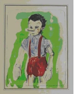 Jim Dine "Pinnochio Comming from the Green" Lithograph MAKE OFFER - Picture 1 of 1