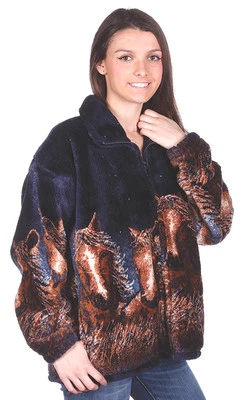 新星光马! 毛绒外套 (XS - 5X) — 第 1/2 张图片