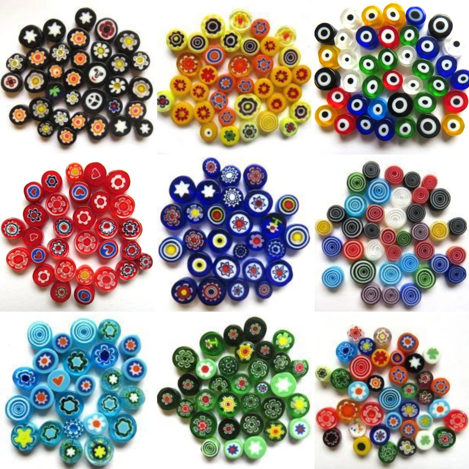 Fused Millefiori 7-13mm (Pick Colour & Weight)