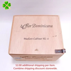 La Flor Dominicana Maduro Cabinet No. 6 Wood Cigar Box 7.5" x 6.5" x 5.25" - Picture 1 of 9