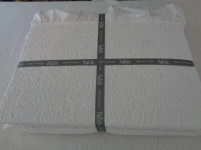 Piu Belle QUEEN Shabby Chic Matelasse Edredón Cubierta Borde Crudo Volantes Paisley Foto 1 de 4