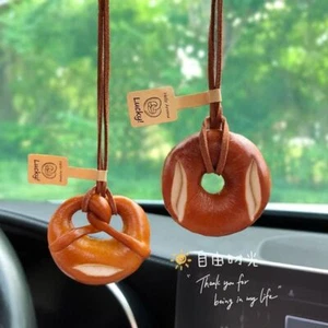 Rope Alkaline Bread Pendant Bagel Croissant Bag Accessory Backpack Decor - Picture 1 of 17