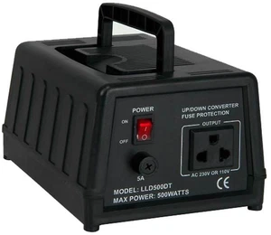 500W USA SPANNUNGSWANDLER 230/220V auf 110V Wandler Converter stepdown - NEU - Bild 1 von 2