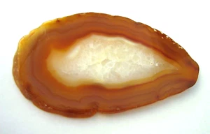 Disco de ágata pulido por ambos lados - disco de ágata marrón natural tamaño 87 mm x 48 mm - Imagen 1 de 4