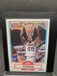 Tarjeta de baloncesto Fleer David Robinson 1990 #172 NBA San Antonio Spurs RC novato - Imagen 1 de 6
