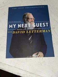 MY NEXT GUEST NEEDS NO INTRODUCTION DAVID LETTERMAN Fyc Emmy Netflix 2018 Dvd - Imagen 1 de 3