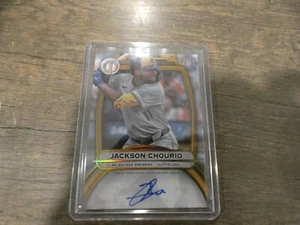 2025 Topps Tribute Baseball Jackson Chourio /75 Certificato Autografo Brewers - Foto 1 di 4