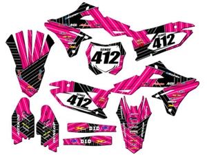 2018-2023 RMZ 450 RACE SERIES Pink Senge Graphics Kit Compatible with Suzuki - Picture 1 of 10
