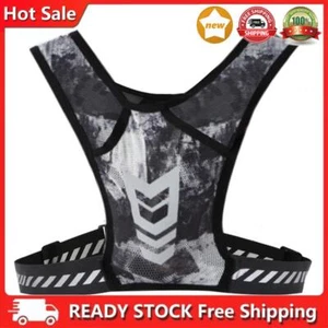 Reflektierender Laufrucksack, Trinkrucksack für Jogging, Fitness (schwarz weiß) - Bild 1 von 6