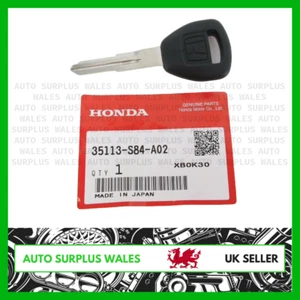 Llave genuina nueva, inmovilizador en blanco para Honda Accord 35113-S84-A02 2000-2002 - Imagen 1 de 1