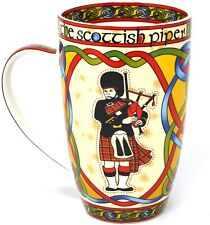 The Scottish Piper Coffee /tea Mug Celtic Weave Bone China 14 Oz Clara