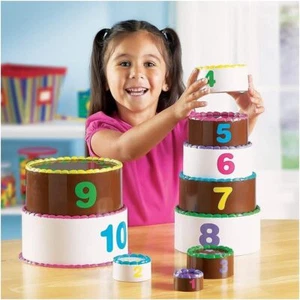 Learning Resources Stack and Count Layer Cake - 10 Pieces, Ages 18+ Months - Picture 1 of 6