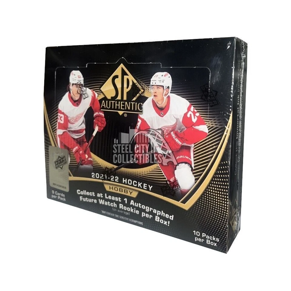 Upper Deck 2021-22 SP Authentic Ice Hockey Hobby Box - 90 Cards