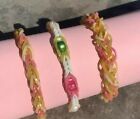 Bracelet bracelet en caoutchouc Shimmer Name Summer Beaded Scintillant Friendship Rainbow Loom