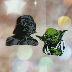 Yoda Star Wars Fabric Iron-On Applique Patches For Jacket  Backpack Yoda Logo - Picture 1 of 12