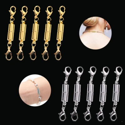 Strong Magnetic Necklace Bracelet Jewelry Hook Extender Lobster Claw Lock Clasp - Image 1 of 4