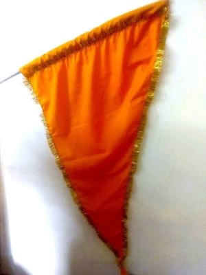 Bandera color azafrán para Pooja DHVAJ DHVAJA DHWAJA TEMPLO HINDÚ 1,5 Mtr Foto 1 de 3