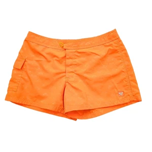 Roxy by Quicksliver Juniors 11 Neon Orange all over logo print board shorts Surf - Picture 1 of 12