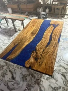Wooden Epoxy Table, Epoxy Center Table, Resin Coffee Table, River Custom Table - Picture 1 of 8