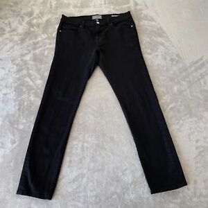 Frame L'Homme Skinny Jeans Men 30x29 Black Noir Denim Designer Made in USA $238