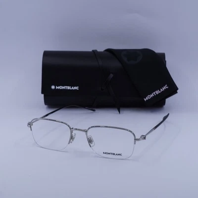 Montblanc MB0131O 001 Plateado/Negro 52mm Anteojos Nuevos Auténticos Foto 1 de 4