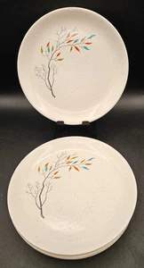 6 Pc Salem Southwind MCM Speckled Tree Branch Bread Dessert Plates 6.25" - Picture 1 of 18