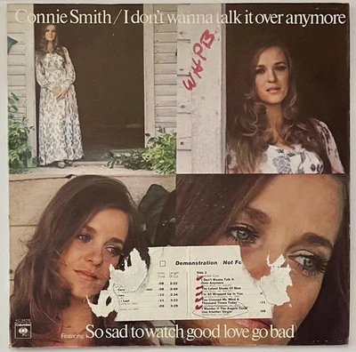 CONNIE SMITH - I Don’t Wanna Talk It Over Anymore Vinyl Lp PROMO 1976 Columbia - Image 1 of 4