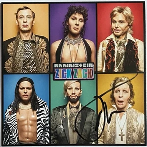 TILL LINDEMANN HANDSIGNIERT SIGNED RAMMSTEIN ZICK ZACK 7" SINGLE VINYL - Bild 1 von 2