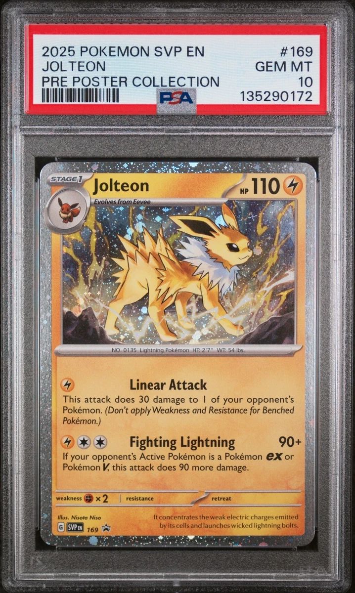 Jolteon Pokémon TCG Professional Sports Authenticator (PSA) Grade