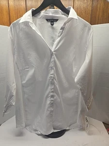 Womens Zac and Rachael white Shirt 1X NWT ft83f62s1 - Picture 1 of 7